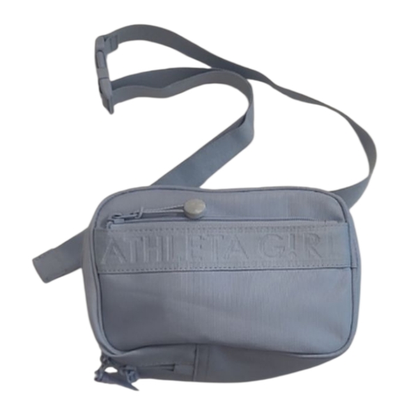 Athleta Girl Limitless Convertible Shoulder Belt Bag Canvas Mini Logo Zip Purse - Picture 1 of 17